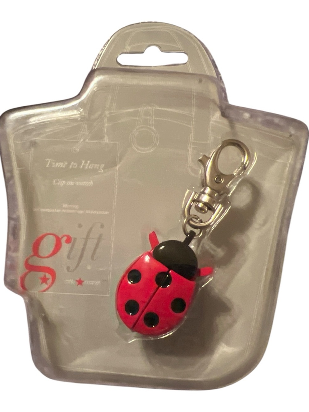 Ladybug Keychain Charm - Red and Black